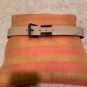 Steve Madden Beige Belt with Nickel Buckle and Hardware